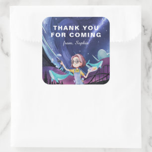 Virtual Reality Gaming Birthday Thank You  Square Sticker