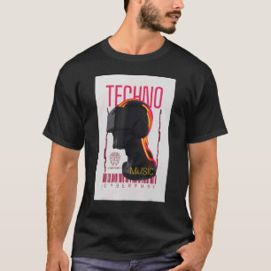 Virtual Reality Gaming Techno Cyberpunk Music T-Shirt