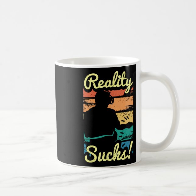Virtual Reality Graphic Retro Distressed Art For A Coffee Mug (Right)