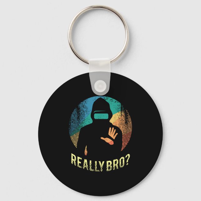 Virtual Reality Graphic Retro Distressed Art For A Key Ring (Front)