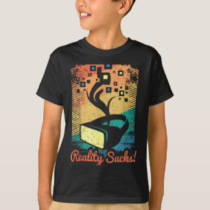 Virtual Reality Graphic Retro Distressed Art For A T-Shirt