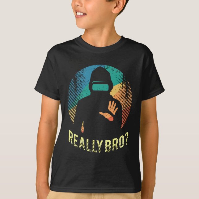 Virtual Reality Graphic Retro Distressed Art For A T-Shirt (Front)