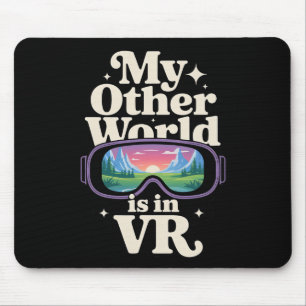 Virtual Reality Headset For Immersive Gamer Worlds Mouse Mat