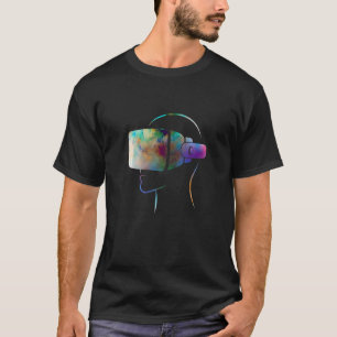 Virtual Reality Headset Wearing Gamer T-Shirt