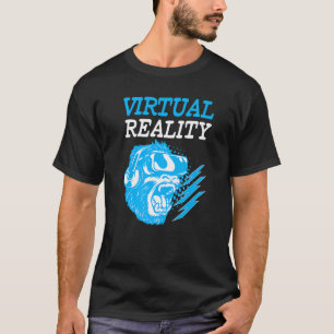Virtual Reality VR Gamer Gaming Game Player Monkey T-Shirt