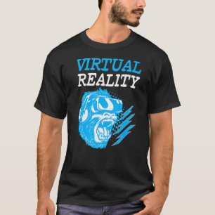 Virtual Reality VR Gamer Gaming Game Player Monkey T-Shirt