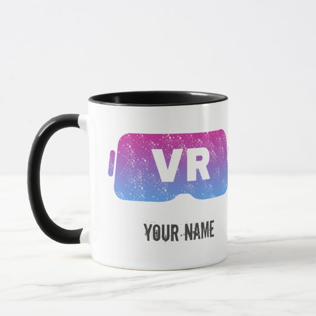 Virtual Reality VR Vintage Gamer Video Glasses Mug (Left)