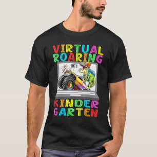 Virtual Roaring Kindergarten Dinosaur T Rex Back t T-Shirt