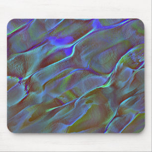 Virtual rock in satin tone of burnt blue and green mouse mat