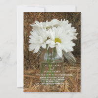 Virtual Streaming Wedding Rustic Hay Daisies