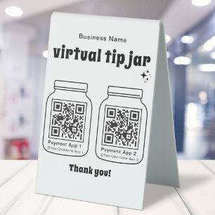 Virtual Tip Jar with 2 QR Code