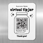 Virtual Tip Jar with QR Code Magnet<br><div class="desc">This personalizable virtual tip jar magnet is a versatile product that empowers you to tailor your own tip collection experience. With the ability to insert your business name and QR code from your preferred payment app, this sign enhances customer engagement and ease of use. Perfect for cafes, artists, performers, and...</div>