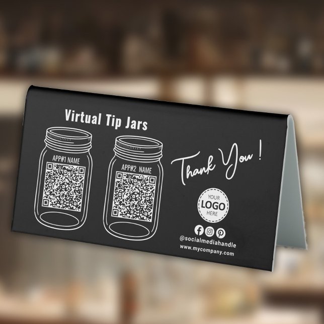 Virtual Tip Jars, QR Code Payment App Black (Creator Uploaded)
