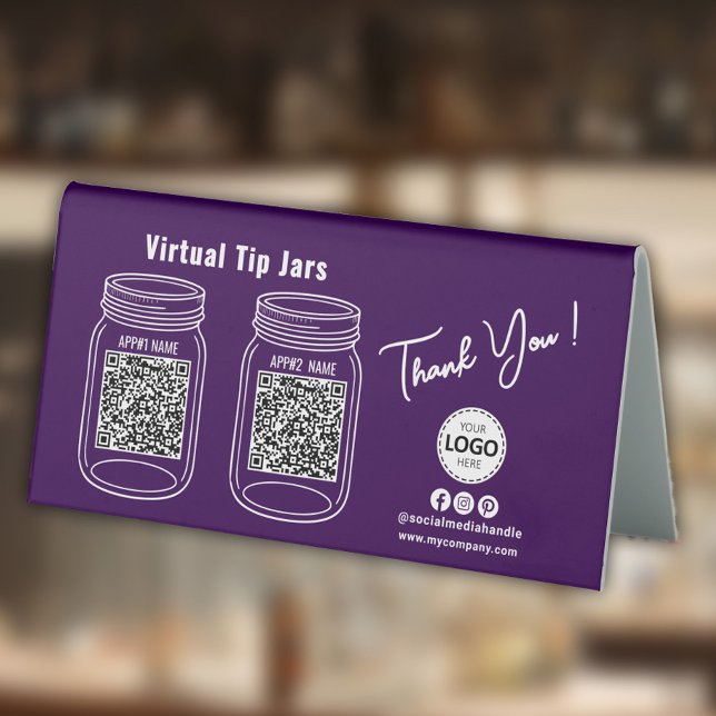 Virtual Tip Jars, QR Code Payment App Purple (Creator Uploaded)