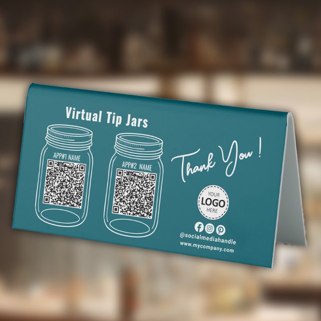 Virtual Tip Jars, QR Code Payment App Teal (Creator Uploaded)