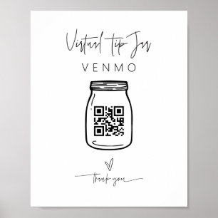 Virtual Tips Sign Cash Business Donate Poster G400