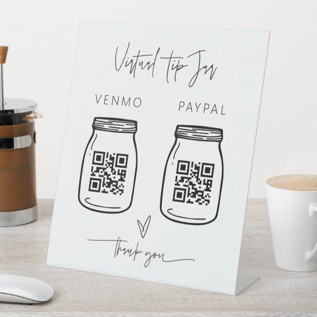 Virtual Tips Sign Cash Small Business Money Scan (In SItu)