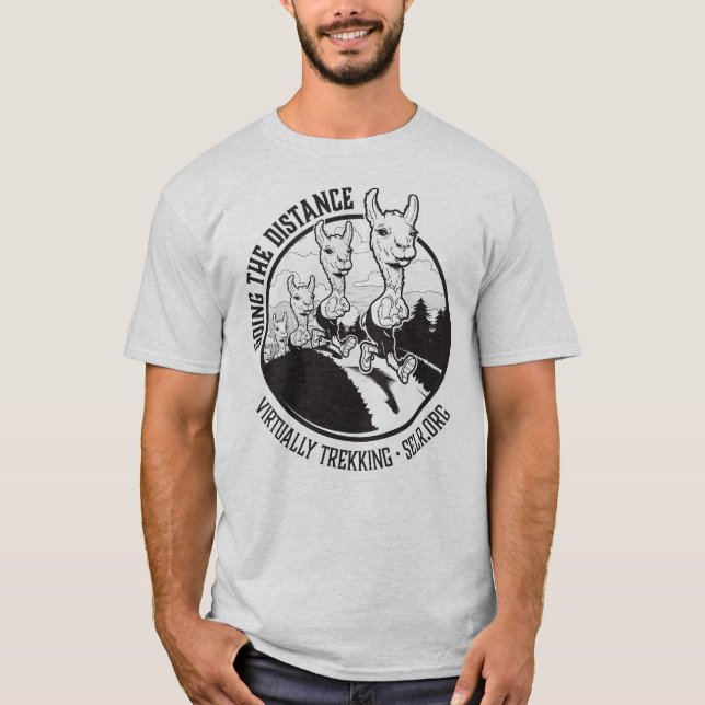 Virtual Trek Men's Grey Tshirt (Front)