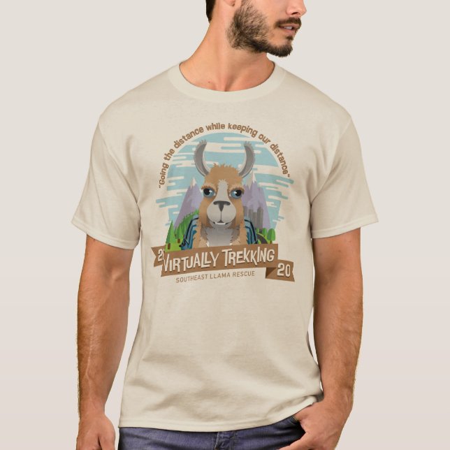 Virtual Trek Men's Tan Tshirt (Front)