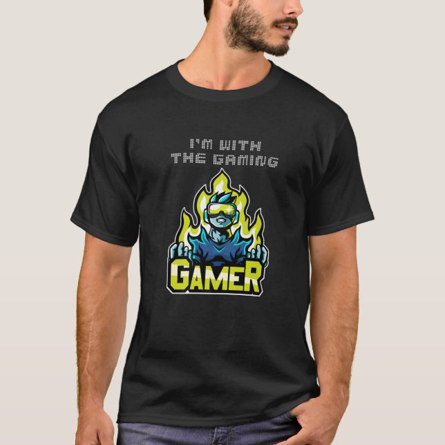 Virtual VR Gaming Idea For Gamers Players Funny Vi T-Shirt (Front)
