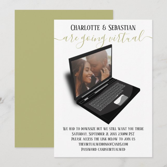 Virtual Wedding Save The Date Photo (Front/Back)