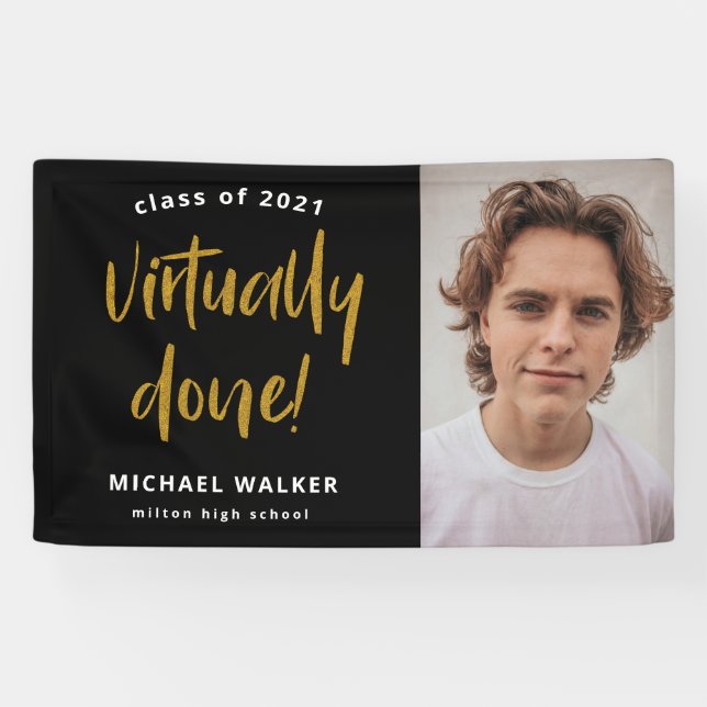 virtually done graduation announcement  banner (Horizontal)