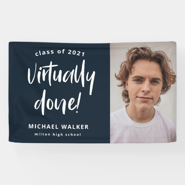 virtually done graduation announcement  banner (Horizontal)
