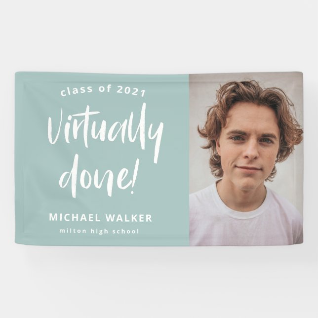 virtually done graduation announcement  banner (Horizontal)