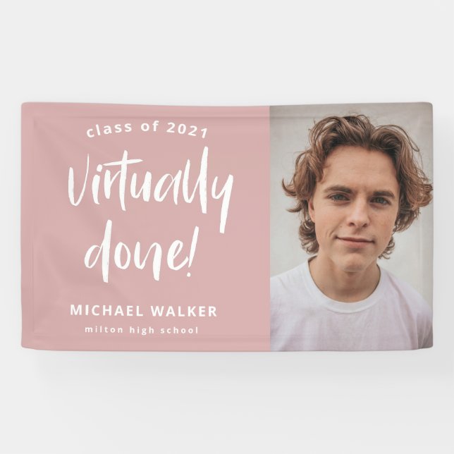 virtually done graduation announcement  banner (Horizontal)