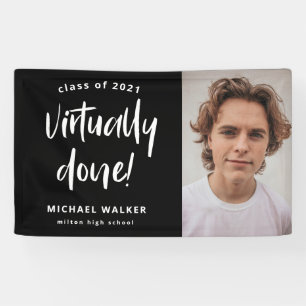 virtually done graduation announcement banner