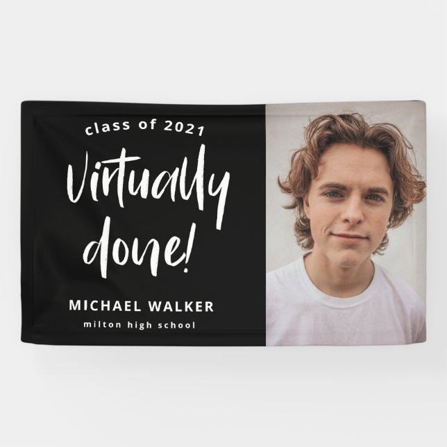 virtually done graduation announcement  banner (Horizontal)