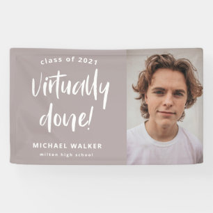 virtually done graduation announcement banner