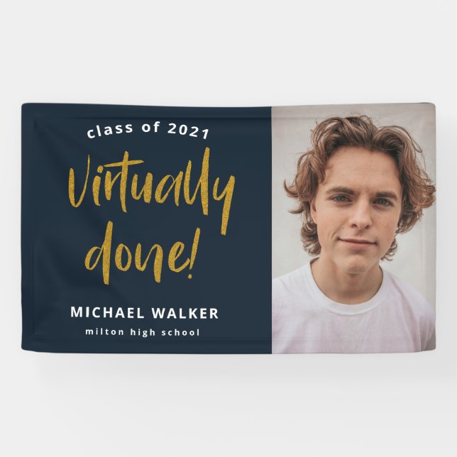 virtually done graduation announcement  banner (Horizontal)