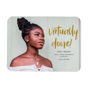virtually done graduation announcement postcard ma magnet