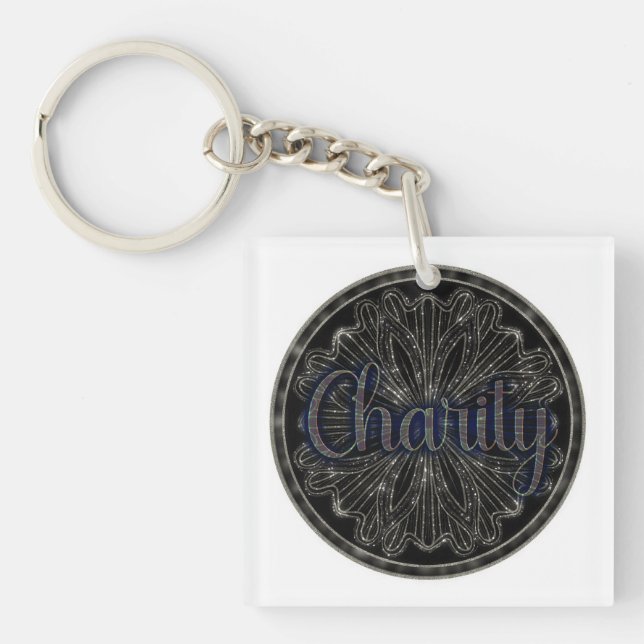 Virtue Charity Mandala Key Ring (Front)
