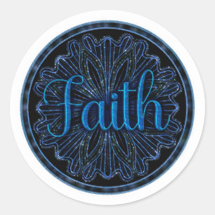Virtue Faith Mandala Classic Round Sticker