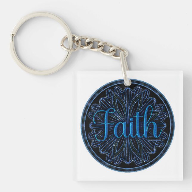 Virtue Faith Mandala Key Ring (Front)