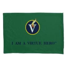 VIRTUE HEROES Pillow Case - Green