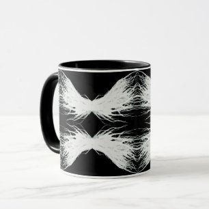 Virtues Abstract White Wings Alcohol Ink Art Mug