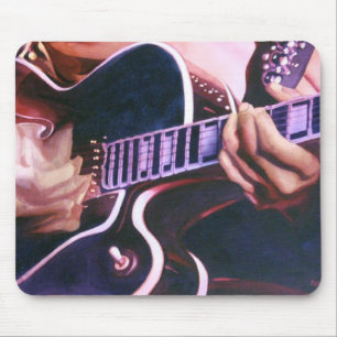 "Virtuoso" Guitar Player Watercolor Mouse Mat