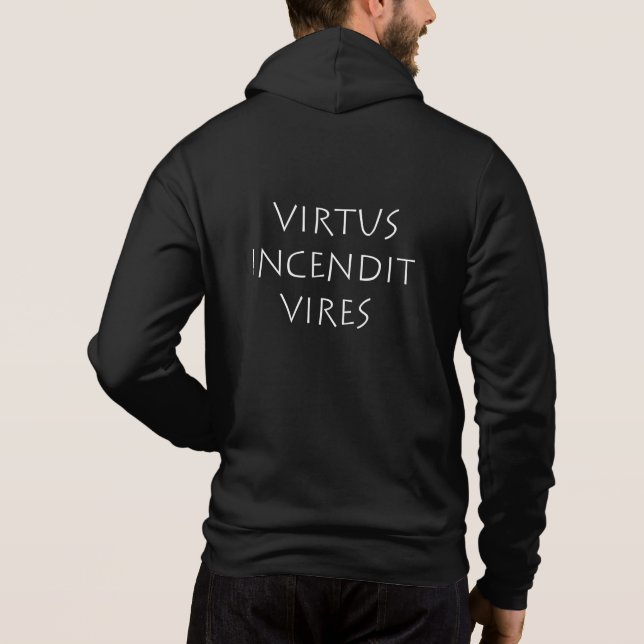 Virtus incendit vires hoodie (Back)