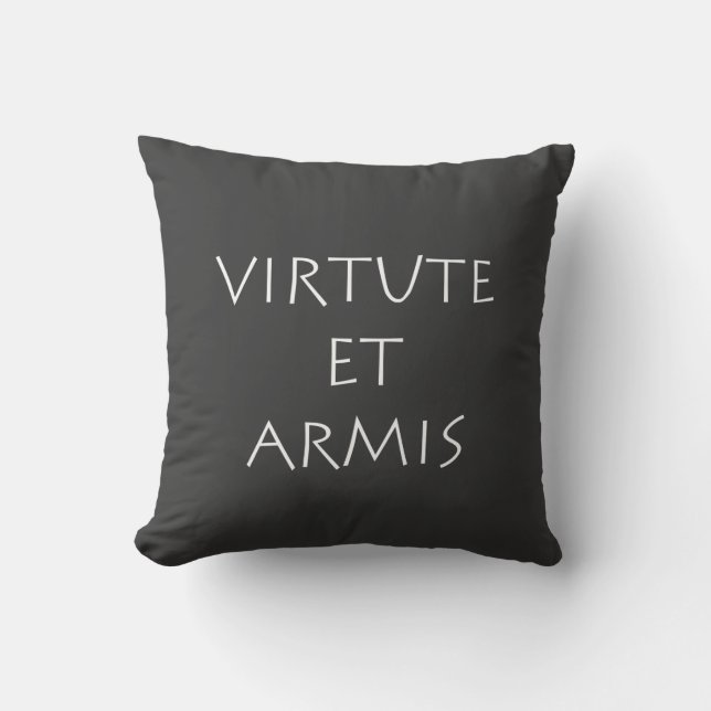 Virtute et armis cushion (Front)