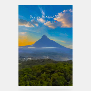 Virunga National Park, DR Congo - Volcano Acrylic Sign
