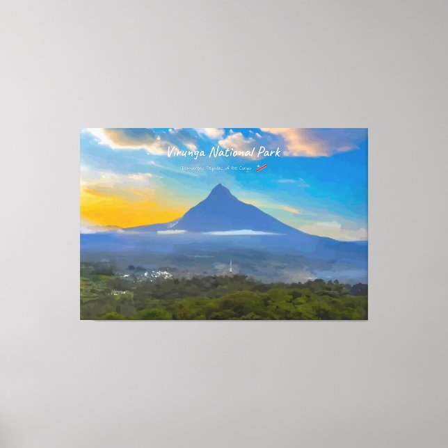 Virunga National Park, DR Congo - Volcano Canvas Print (Front)