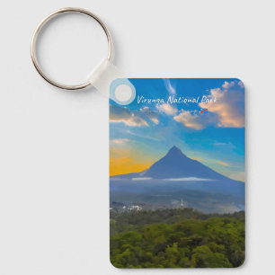 Virunga National Park, DR Congo - Volcano Classic Key Ring