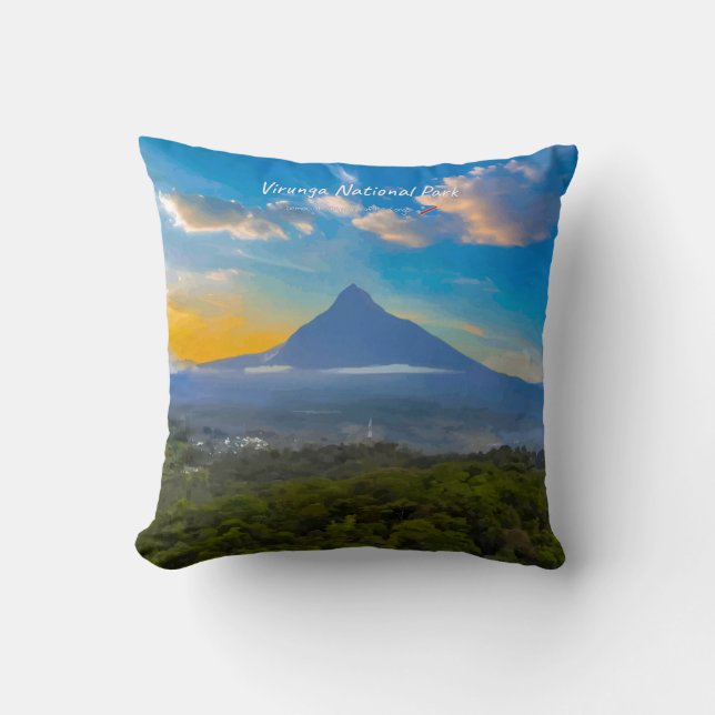 Virunga National Park, DR Congo - Volcano Cushion (Front)