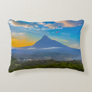 Virunga National Park, DR Congo - Volcano Decorative Cushion