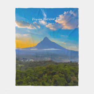 Virunga National Park, DR Congo - Volcano Fleece Blanket