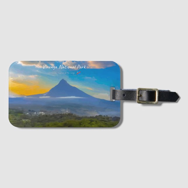 Virunga National Park, DR Congo - Volcano Luggage Tag (Front Horizontal)
