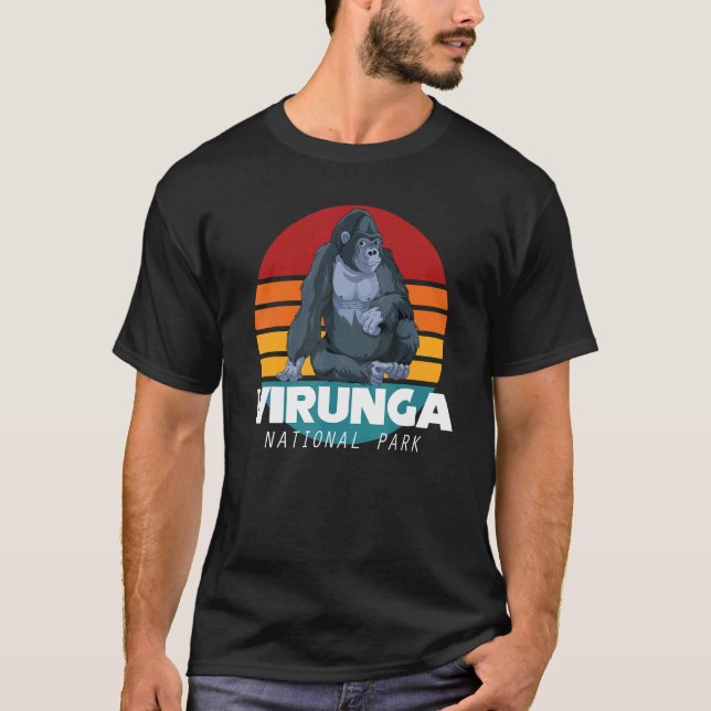 Virunga National Park Safari Gorilla Souvenir Afri T-Shirt (Front)
